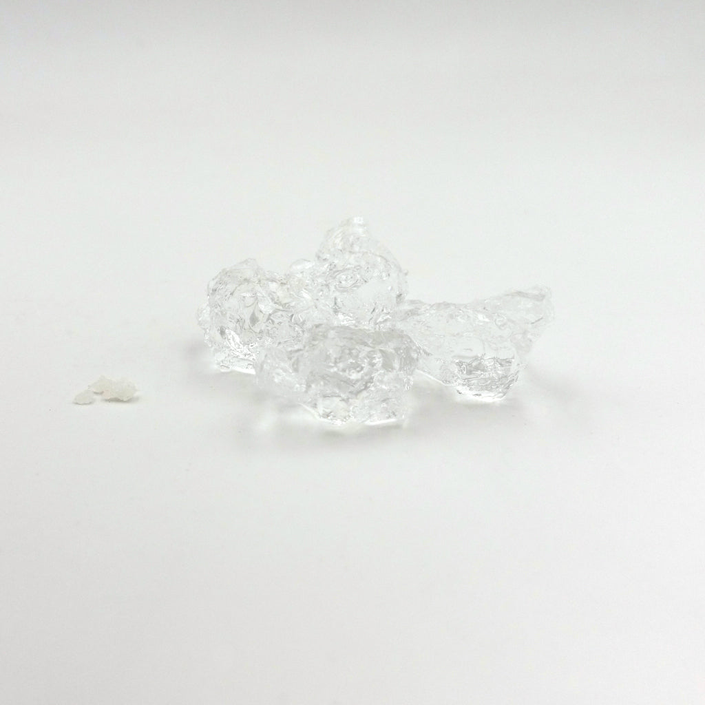 Dubidrops or water crystals dry to wet size comparison